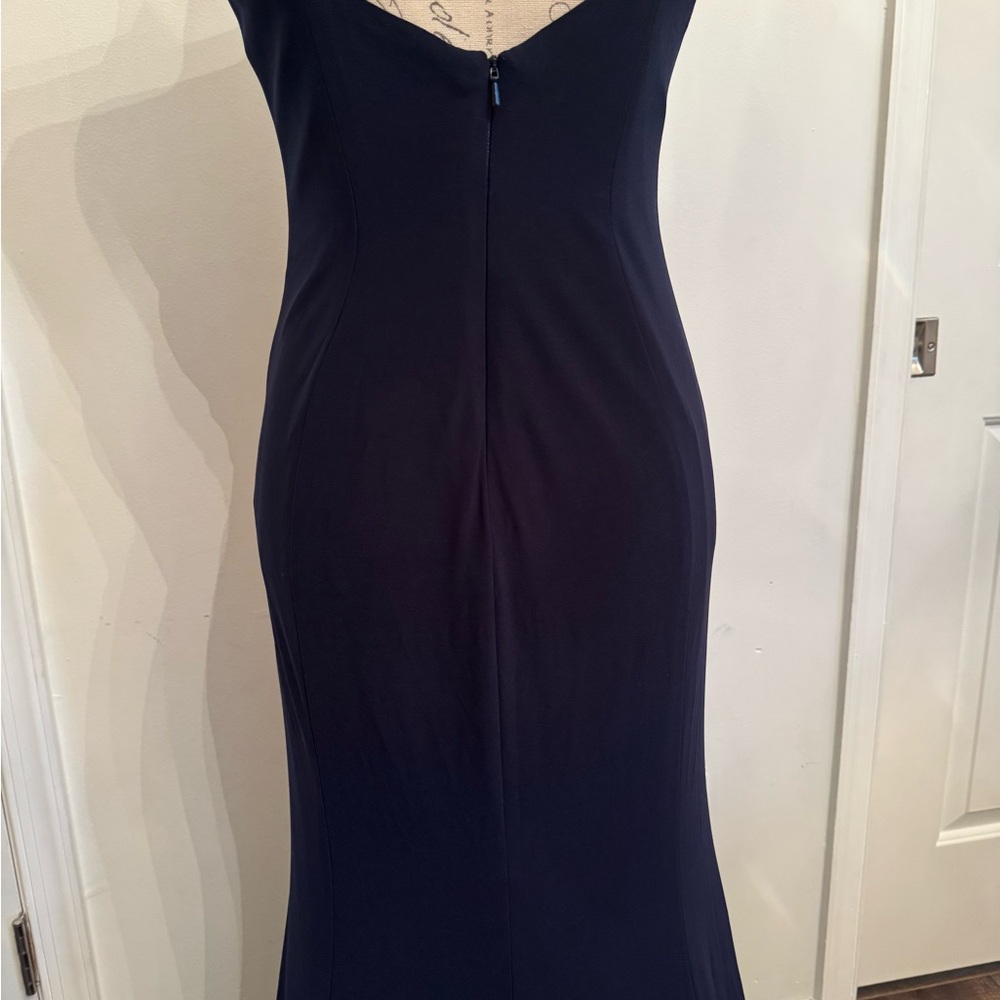Ieena for Mac Duggal Navy Blue Evening Gown - Picture 4 of 13